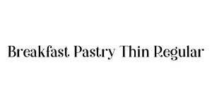 Breakfast Pastry Thin Regular Font