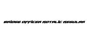 Bridge OFFicer Rotalic Regular Font