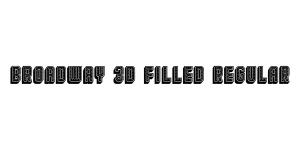 Broadway 3D Filled Regular Font