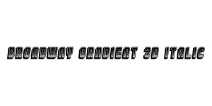 Broadway Gradient 3D Italic Font