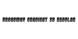 Broadway Gradient 3D Regular Font