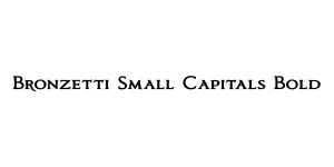 Bronzetti Small Capitals Bold Font
