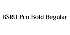BSRU Pro Bold Regular Font