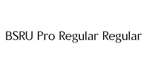 BSRU Pro Regular Regular Font