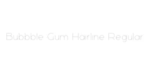 Bubbble Gum Hairline Regular Font