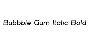 Bubbble Gum Italic Bold Font