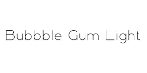 Bubbble Gum Light Font