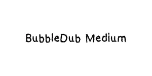 BubbleDub Medium Font