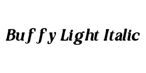Buffy Light Italic Font