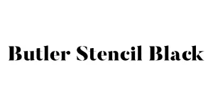 Butler Stencil Black Font