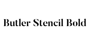 Butler Stencil Bold Font