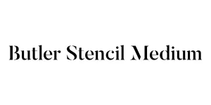 Butler Stencil Medium Font
