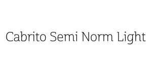 Cabrito Semi Norm Light Font