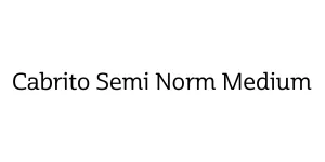 Cabrito Semi Norm Medium Font