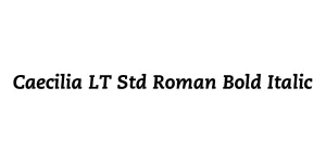 Caecilia LT Std Roman Bold Italic Font