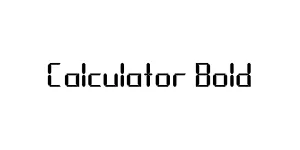 Calculator Bold Font