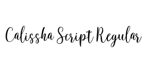 Calissha Script Regular Font