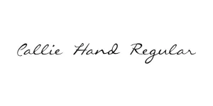 Callie Hand Regular Font