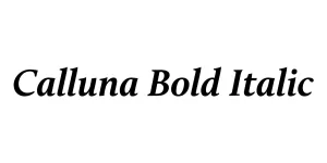 Calluna Bold Italic Font