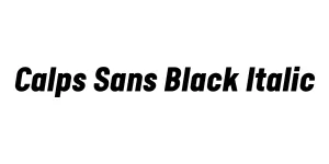 Calps Sans Black Italic Font