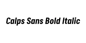Calps Sans Bold Italic Font
