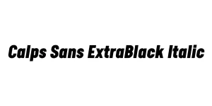 Calps Sans ExtraBlack Italic Font