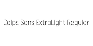 Calps Sans ExtraLight Regular Font