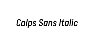Calps Sans Italic Font