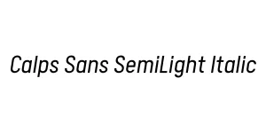 Calps Sans SemiLight Italic Font