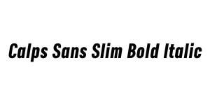 Calps Sans Slim Bold Italic Font