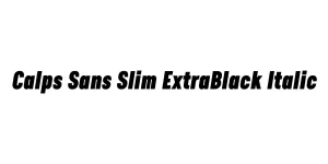 Calps Sans Slim ExtraBlack Italic Font