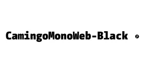 CamingoMonoWeb-Black ☞ Font