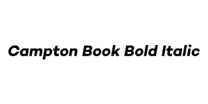 Campton Book Bold Italic Font