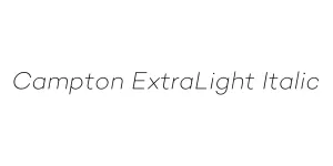 Campton ExtraLight Italic Font