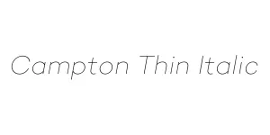 Campton Thin Italic Font