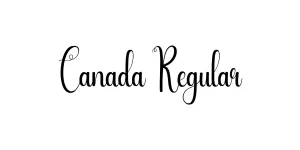 Canada Regular Font