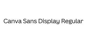 Canva Sans Display Regular Font