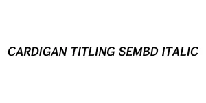 Cardigan Titling SemBd Italic Font