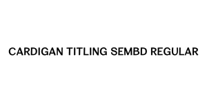 Cardigan Titling SemBd Regular Font