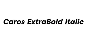 Caros ExtraBold Italic Font