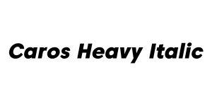 Caros Heavy Italic Font