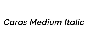 Caros Medium Italic Font
