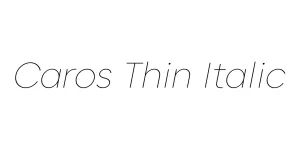 Caros Thin Italic Font
