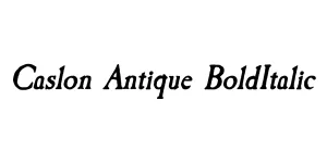 Caslon Antique BoldItalic Font