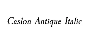Caslon Antique Italic Font