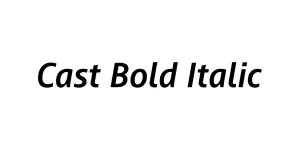 Cast Bold Italic Font