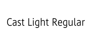 Cast Light Regular Font