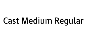 Cast Medium Regular Font