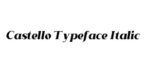 Castello Typeface Italic Font