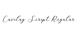 Cavilay Script Regular Font
